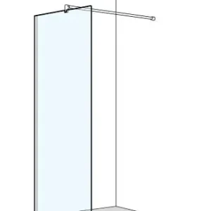 Acheter Direct Paroi latérale en pose libre Koralle S500 Plus Silver polish Verre clair Duschguard